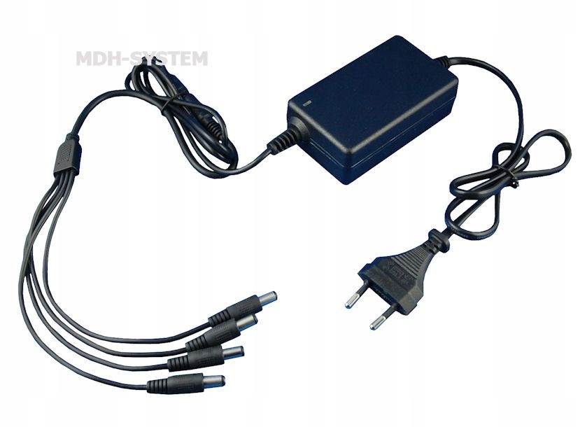 ZASILACZ IMPULSOWY DO KAMER CCTV 12V 2A 4 WYJŚCIA