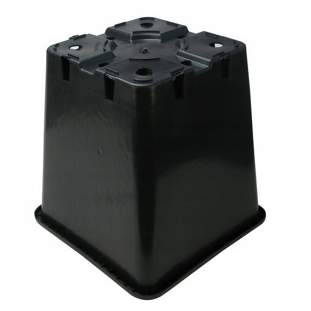 Donica kwadratowa wysoka 25x25x26 cm Kolor czarny