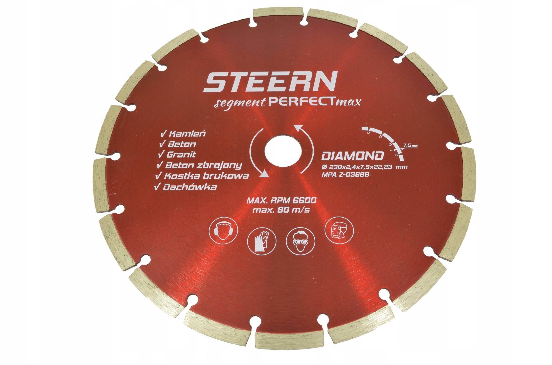 TARCZA diamentowa 230 x2,4mm betonu kostki 7,5mm Kod producenta FTARCZA STERNSEGM 230