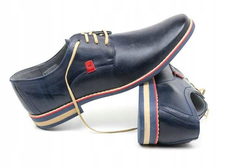 

Hit Eleganckie buty męskie skóra blue dobrebutypl