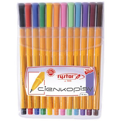 

Cienkopisy kreślarskie 0,4 Rystor RC-04 12 sztuk
