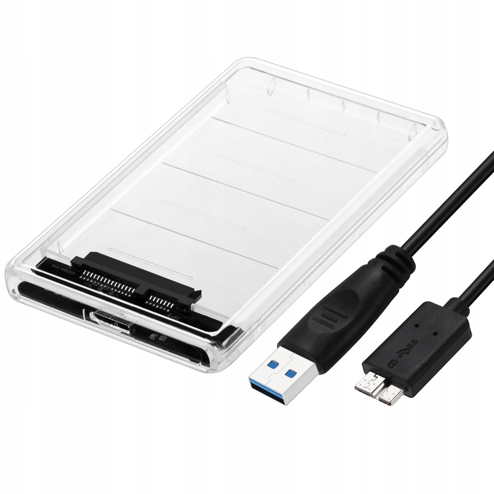 Obudowa Dysku na dysk HDD 2,5 USB 3.0 SATA Przezroczysta adapter Interfejs dysku SATA SATA II SATA III