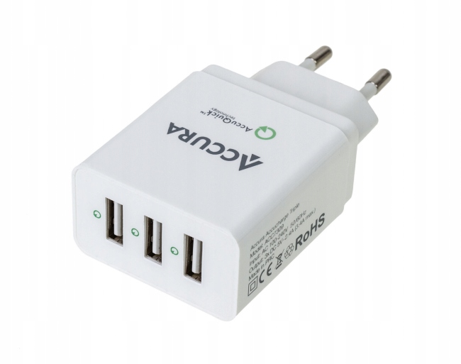 

ładowarka 3xUSB Accura Accucharge 240v 3xDC 5V