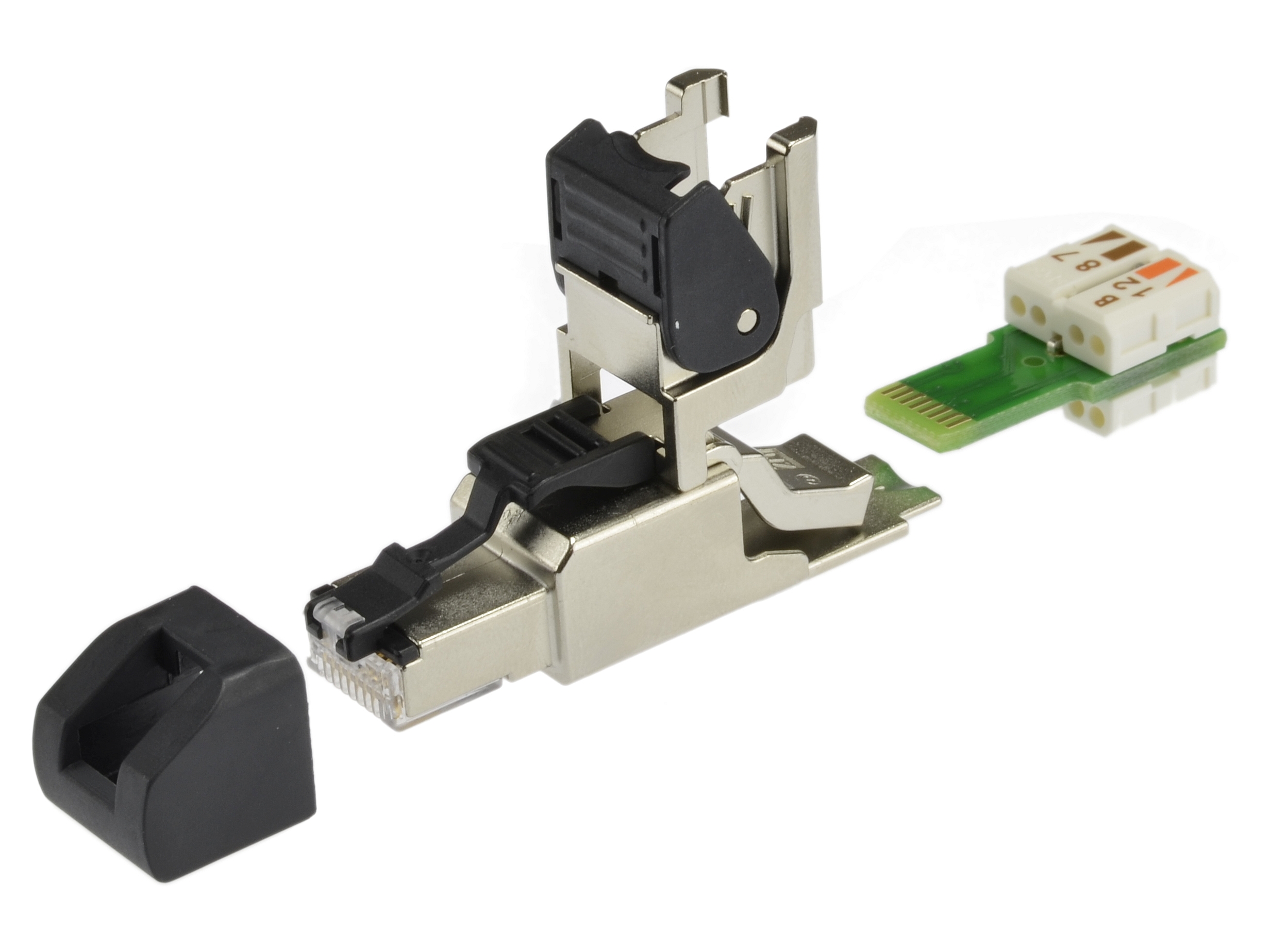 Beznástrojový konektor RJ45 8P8C kat.6A stíněný Ftp Telegärtner 1 ks