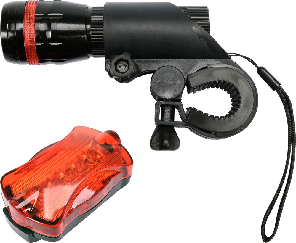 

Lampka latarka rowerowa zestaw Zoom Cree Led 3W