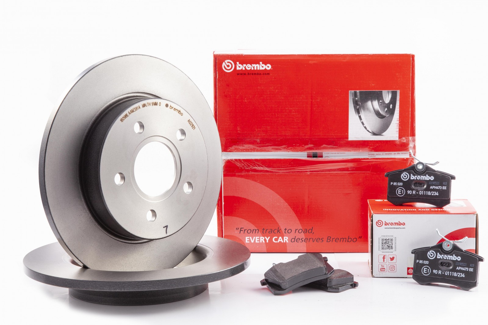 Brembo Sada Kotouče Zadní Brzdové Destičky Zadní Škoda Octavia II Vw Golf V 2.0 Tdi