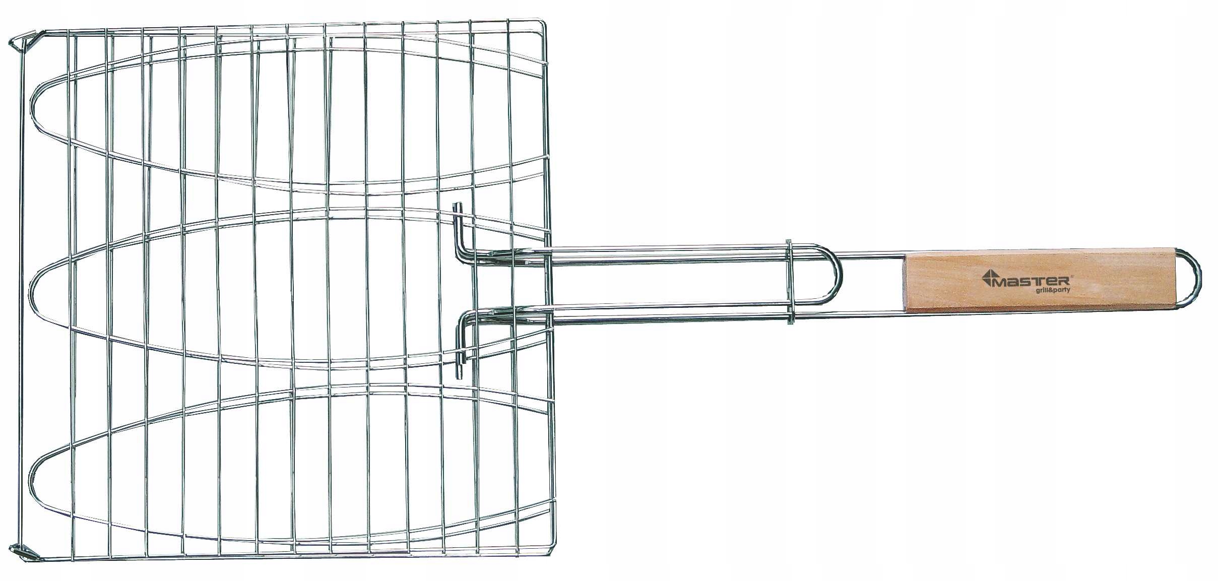 

Ruszt do pieczenia ryb na grillu potrójny 28x28cm