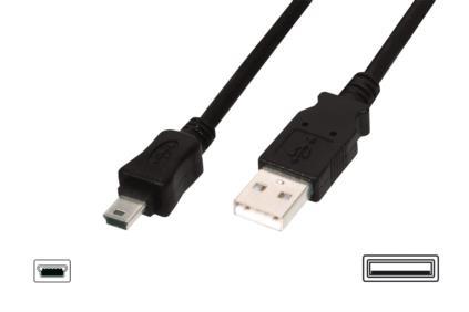 Kabel połączeniowy Premiumcord Usb 2.0 A-Mini B (5 pinów) 5 m