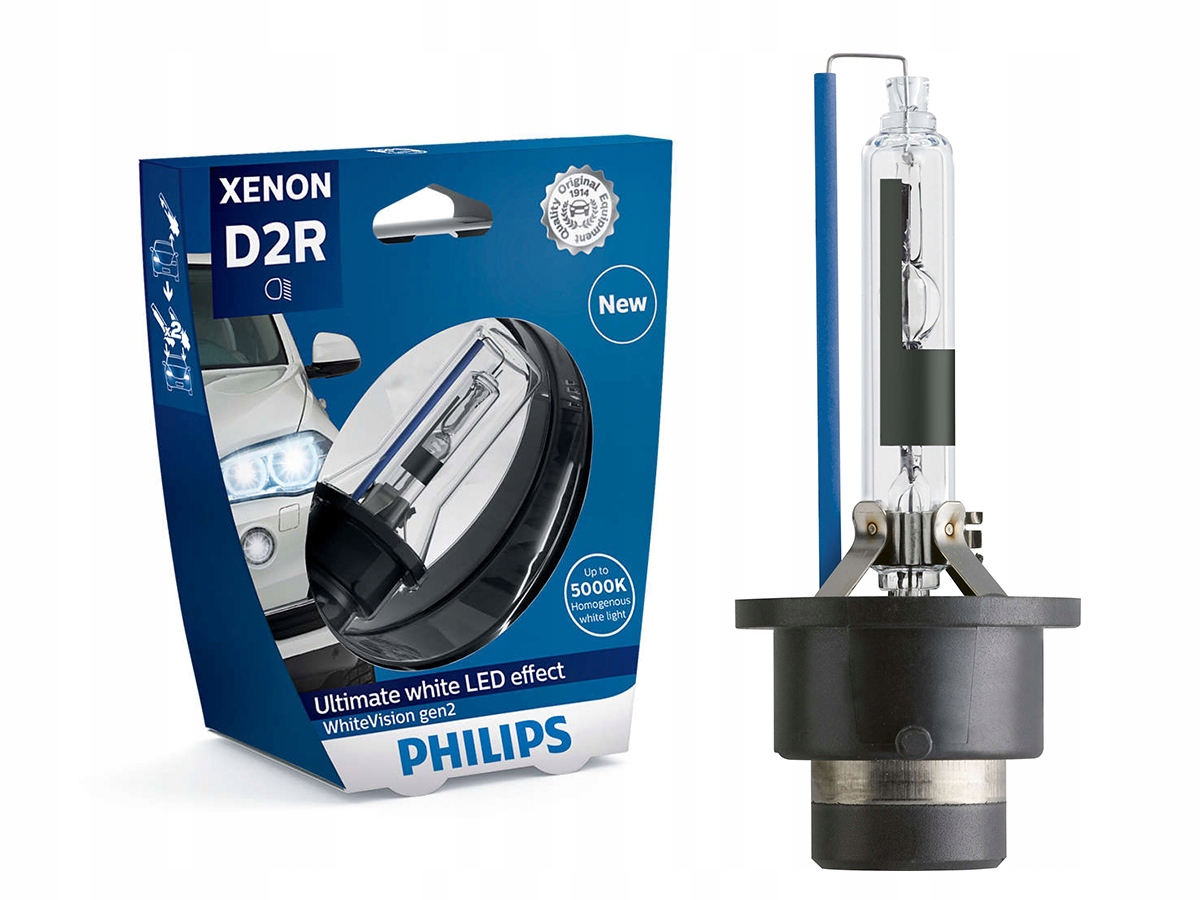 Philips D2R White Vision gen2 Xenon Žiarovka +120%