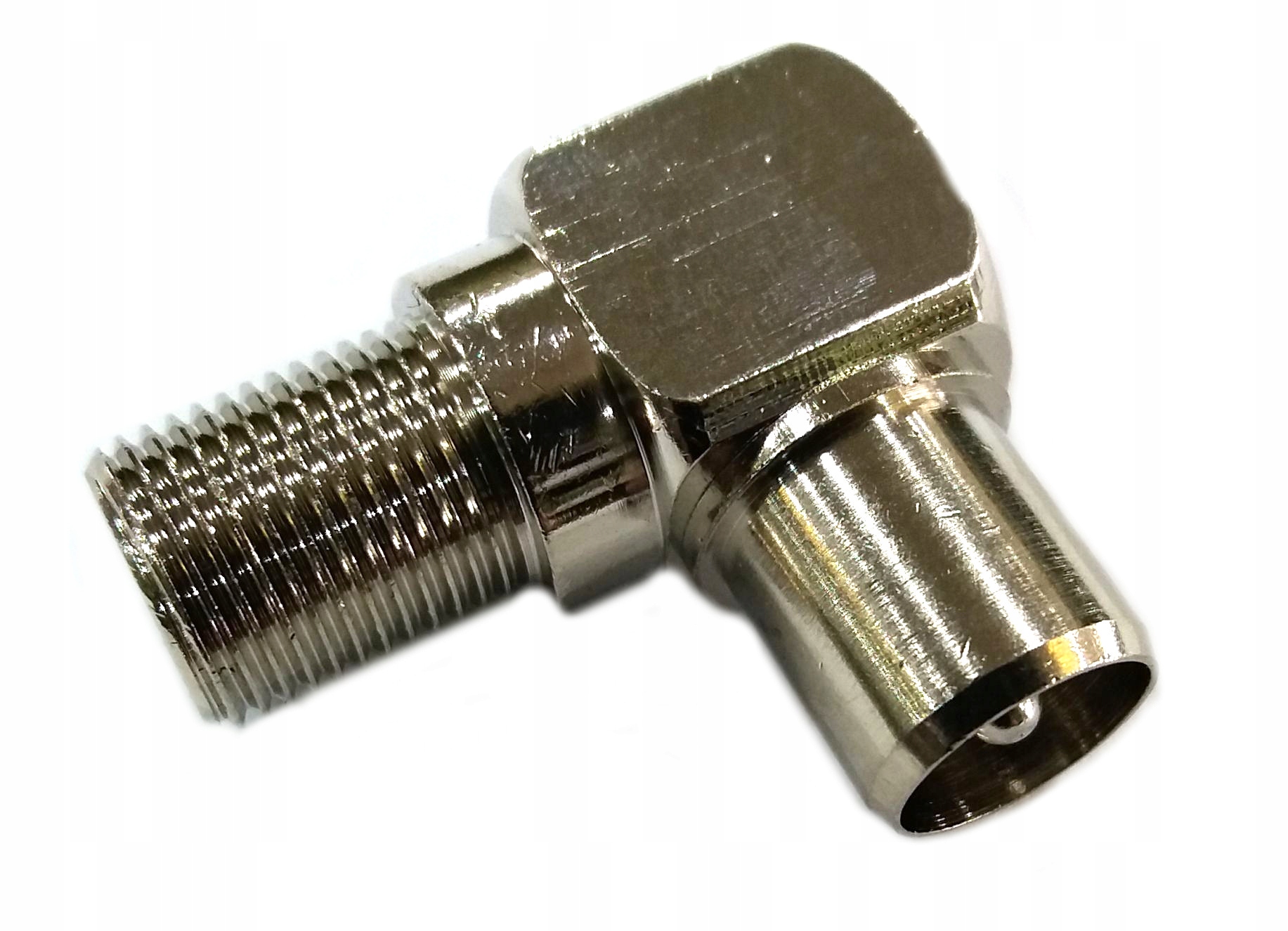 

Wtyk antenowy kątowy - Gniazdo F Redukcja Adaptor