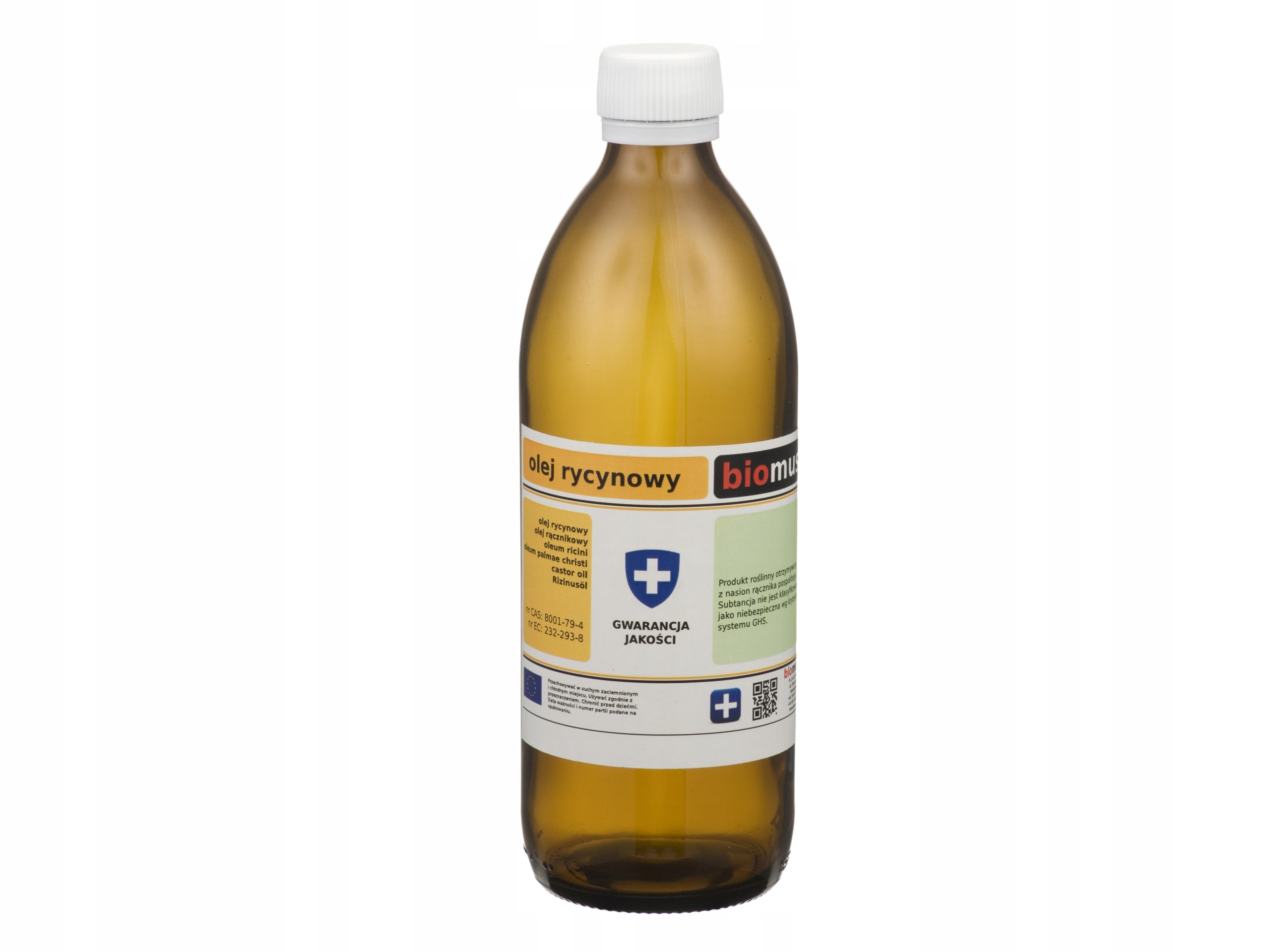 

Olej Rycynowy Ph. Eur. 500 ml Biomus