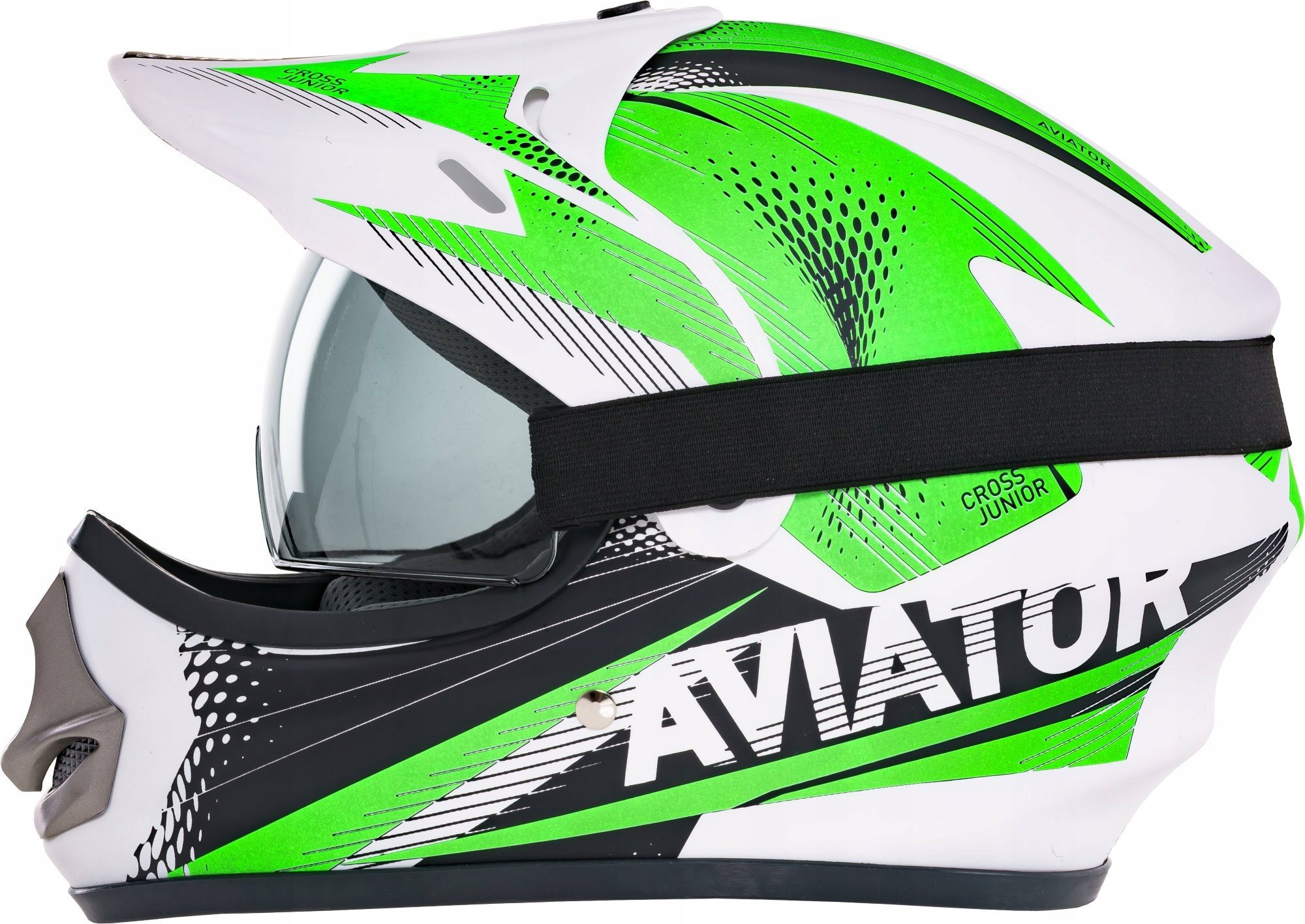 KASK CROSS DZIECIĘCY ENDURO MONSTER GOGLE BLENDA