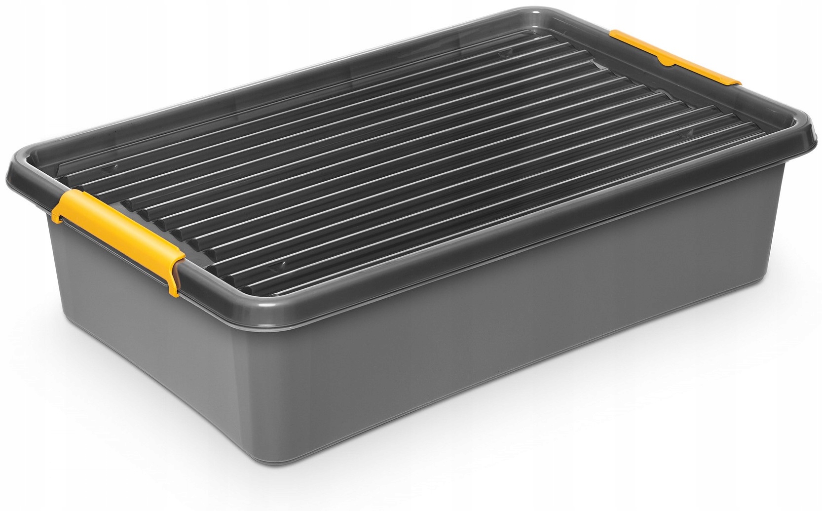 Pojemnik pod łóżko 29 l szary organizer na kółkach plastikowe pudełko