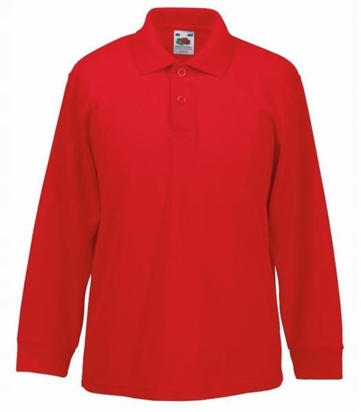 

Fruit Of The Loom Dziecięce Long Polo Red 128