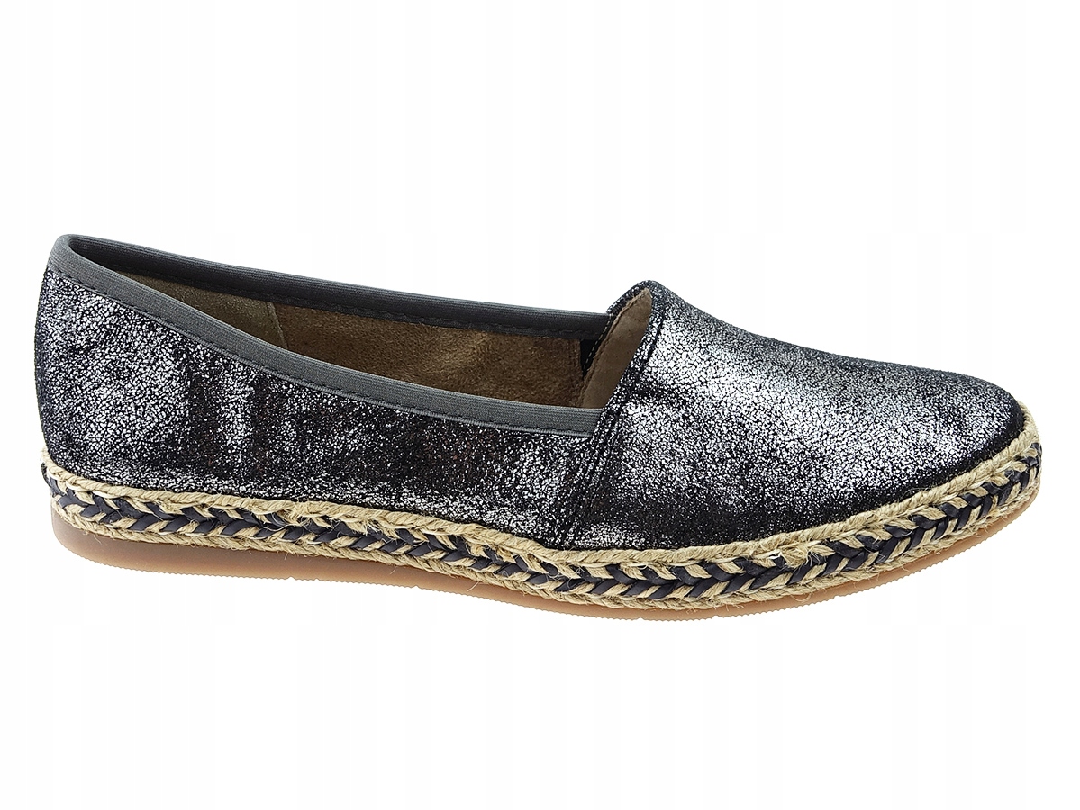 

Ryłko espadryle półbuty 1MMT6 grafit, skóra 38