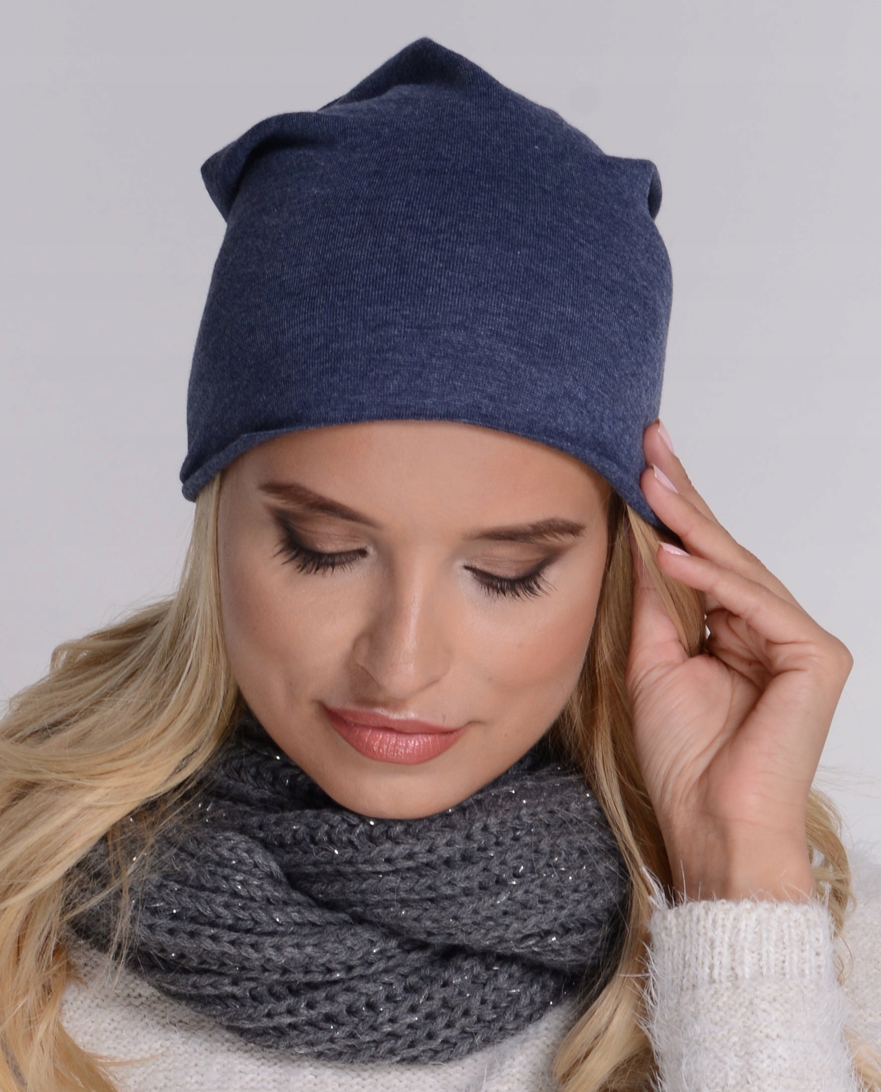 Modna cienka CZAPKA BEANIE Smerfetka Kolory Marka Alur