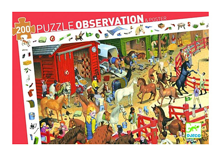 

Djeco Puzzle observation Konie - 200 elementów