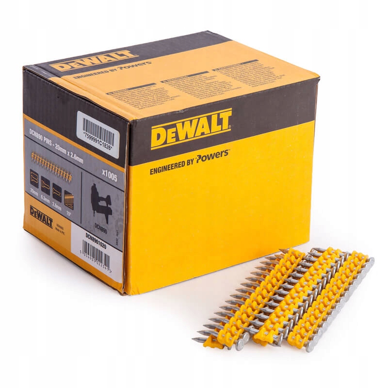 

gwoździe Std 2,6x20mm na taśmie Dewalt do DCN890