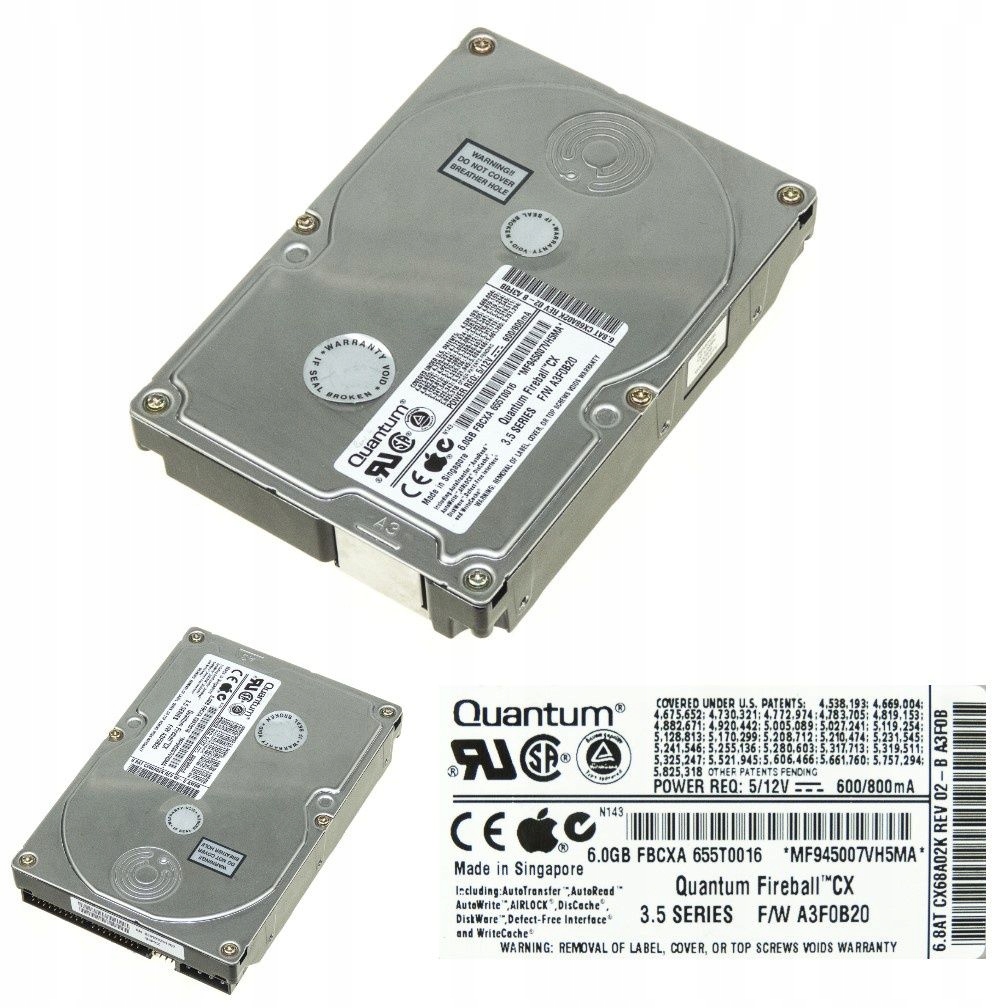 Quantum CX68A02K 10GB Ata 5400 Rpm 512KB 3.5''