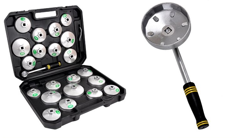 Торцеві Ключі для масляних фільтрів 23шт ковпачки ALU