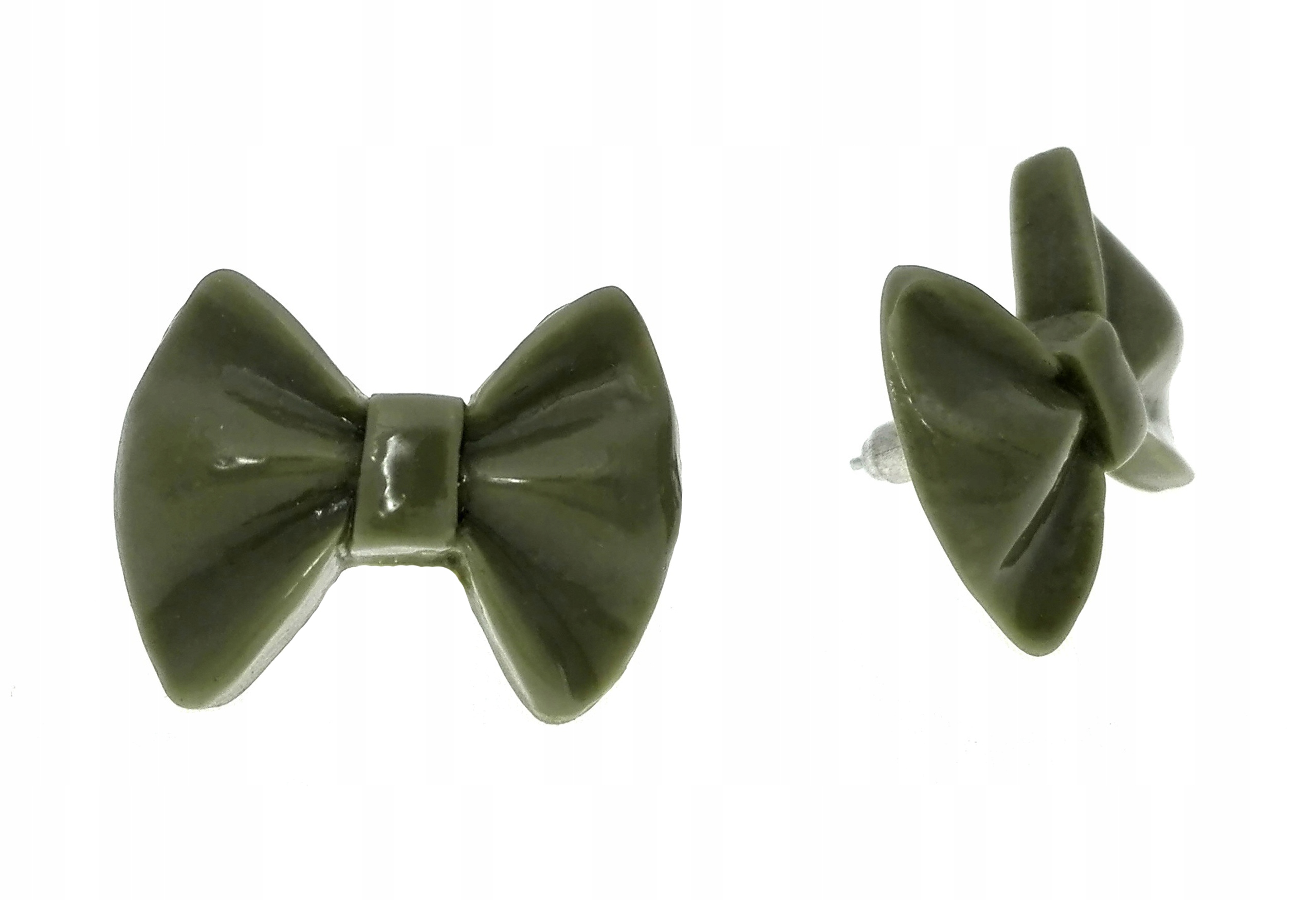 

K173-10 Kolczyki Kokardki - Kolor Szary