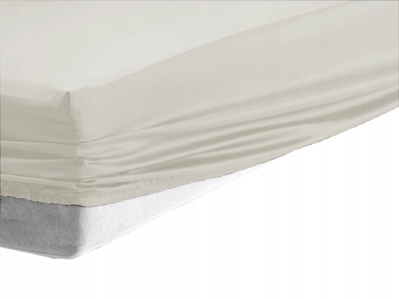 

Prześcieradło na gumce 160x200 bawełna ecru grube