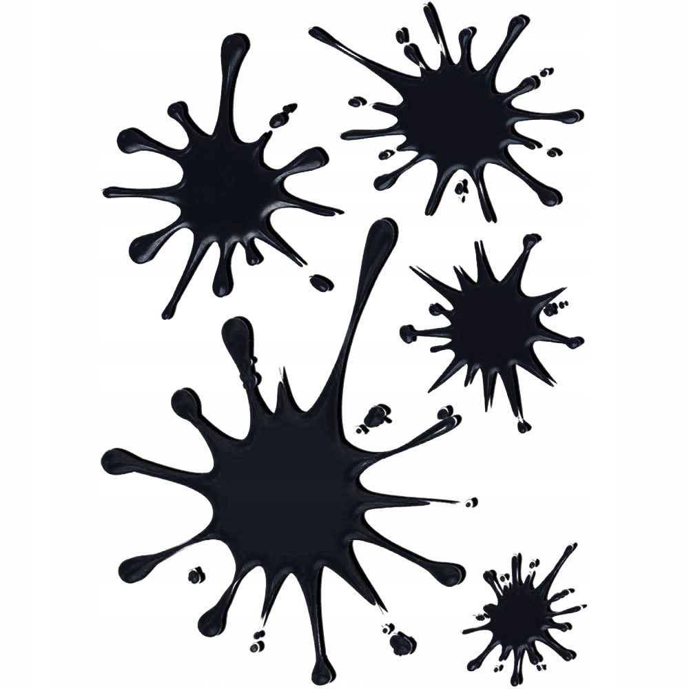 

Naklejka Nalepka Kleks Kleksy Plamy Zaprawki Czarn