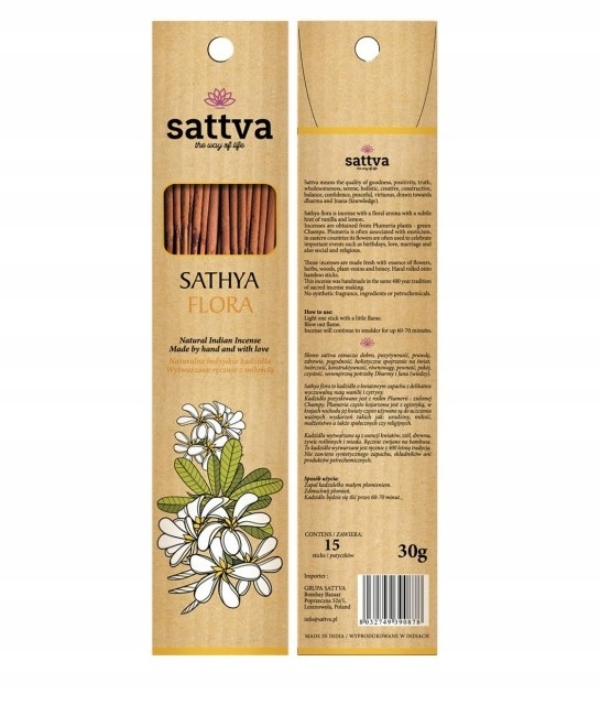

Sattva Sathya Indyjskie Kadzidło Wanilia Cytryna