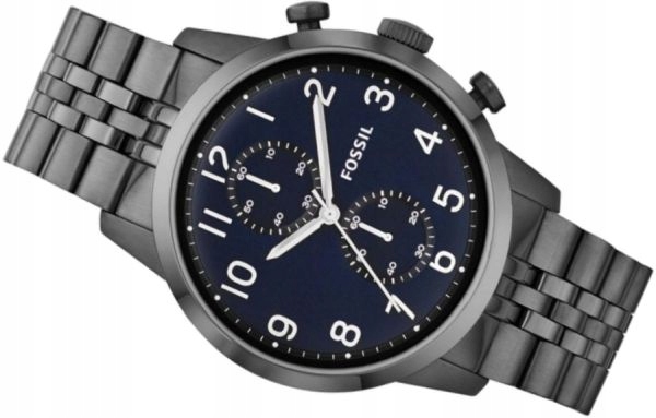 Módní Grafitové Pánské Hodinky Fossil FS4894 Chrono