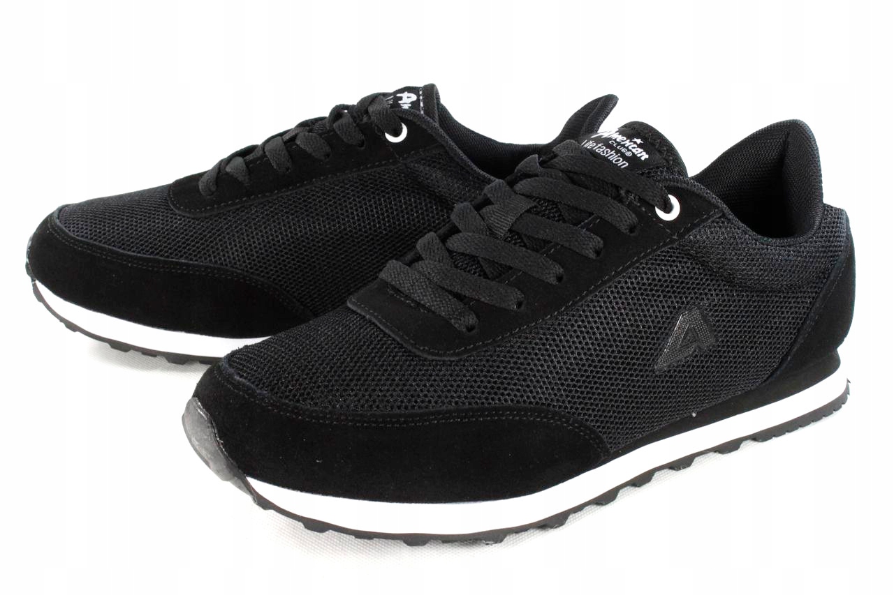 

American WT14 Adidasy Sznurowane Męskie Czarne r42