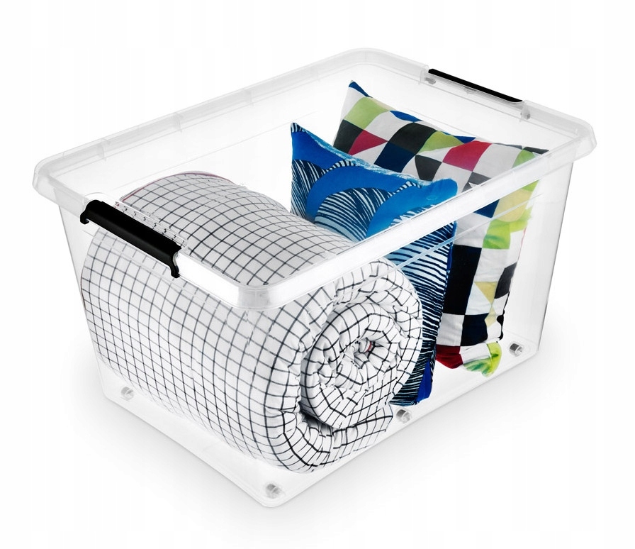 POJEMNIK KOSZ PUDEŁKO PLASTIKOWY DUŻY NA ZABAWKI Z POKRYWĄ 145 L Pojemność 145 l