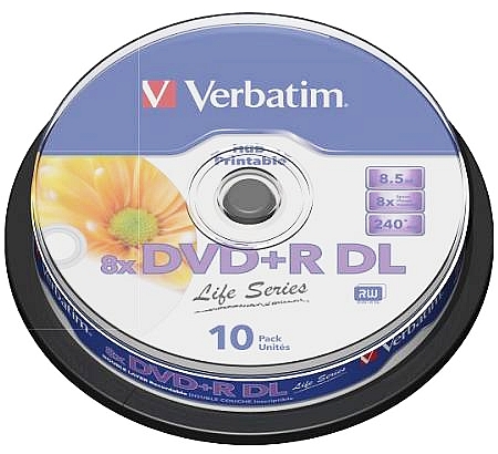 

Płyty Verbatim Life Dvd+r DL 8,5GB Printable 10szt