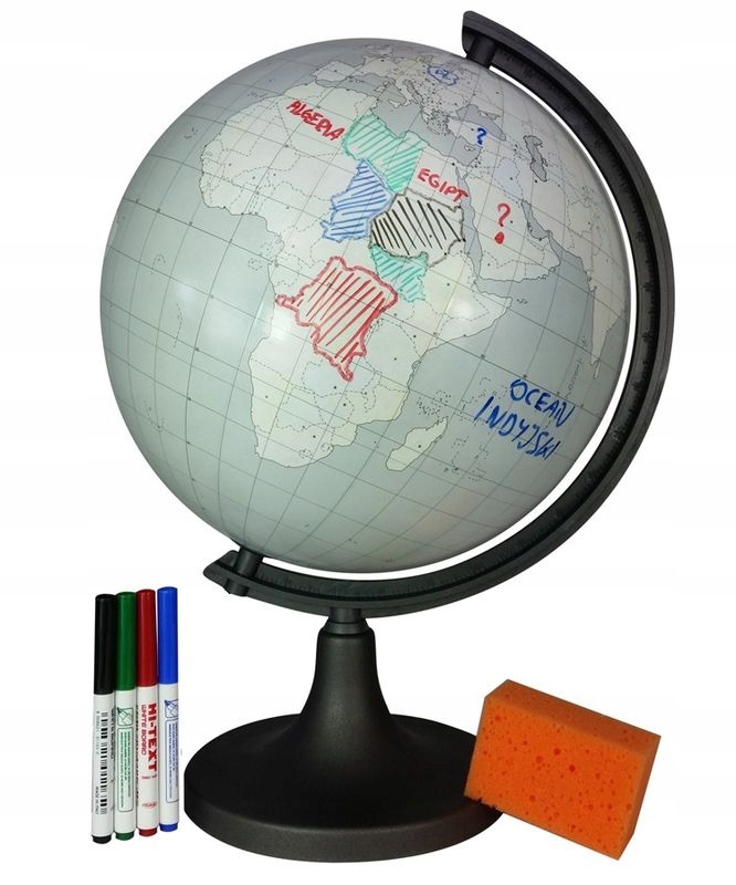 GLOBUS KONTUROWY 32 CM DUŻY DO ĆWICZEŃ