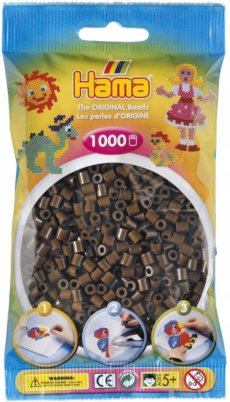 

Koraliki Hama MIDI 1000 Koralików 207-12 Brązowe