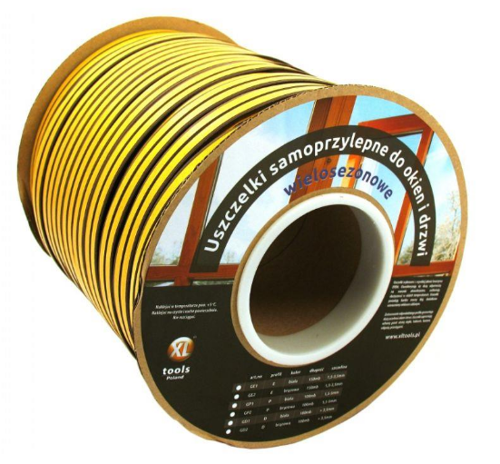 Těsnění do dveří a oken 'D' 100mb-bronzový váleček
