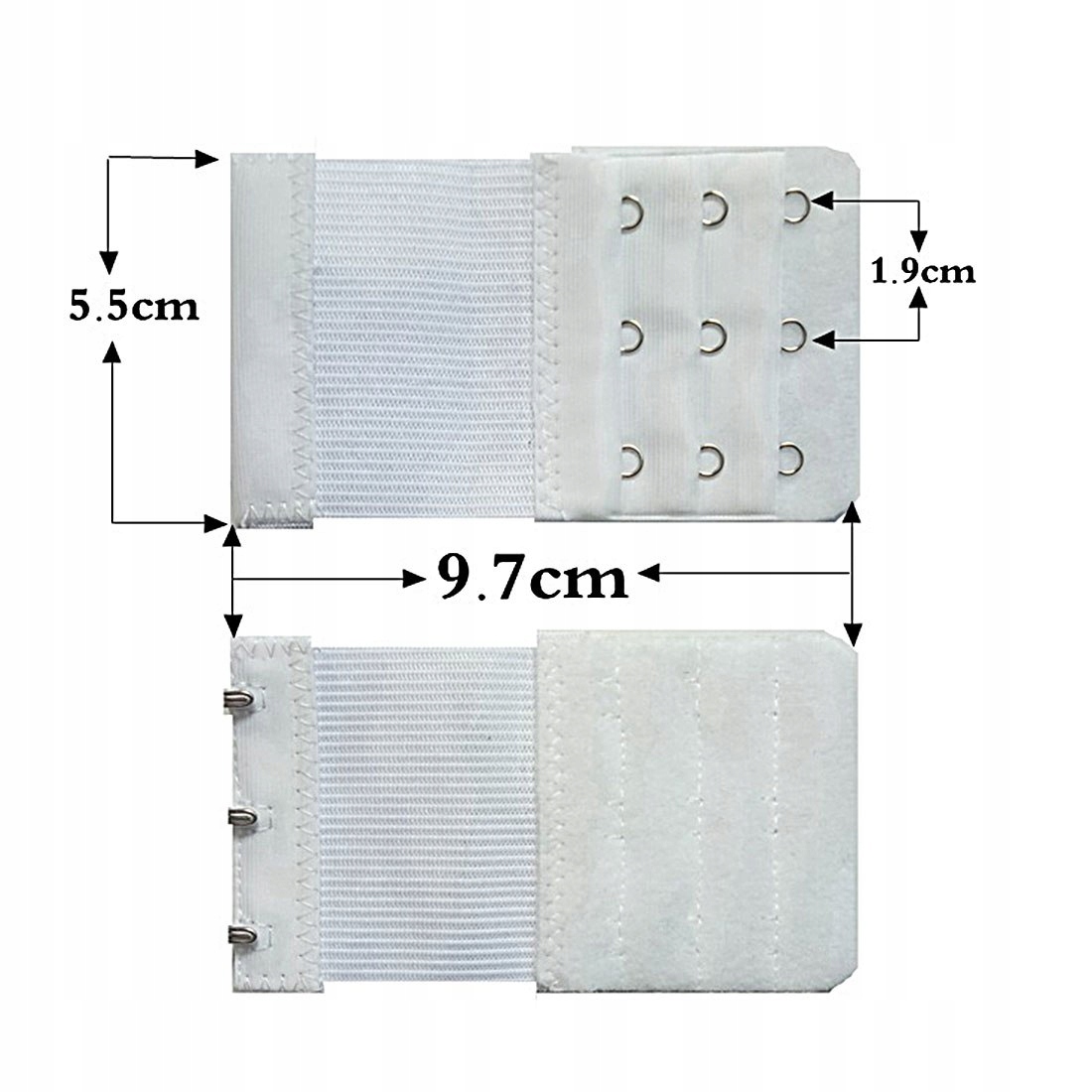 PRZEDŁUŻKA DO ZAPIĘCIA BIUSTONOSZA 3 RZĘDOWA STANIKA BIAŁA KOBIET NAPKI Wyrób medyczny nie