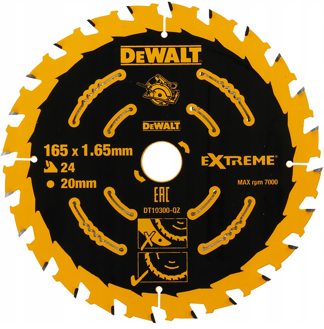 

tarcza do drewna 165mm 24z DeWALT Extreme DT10300