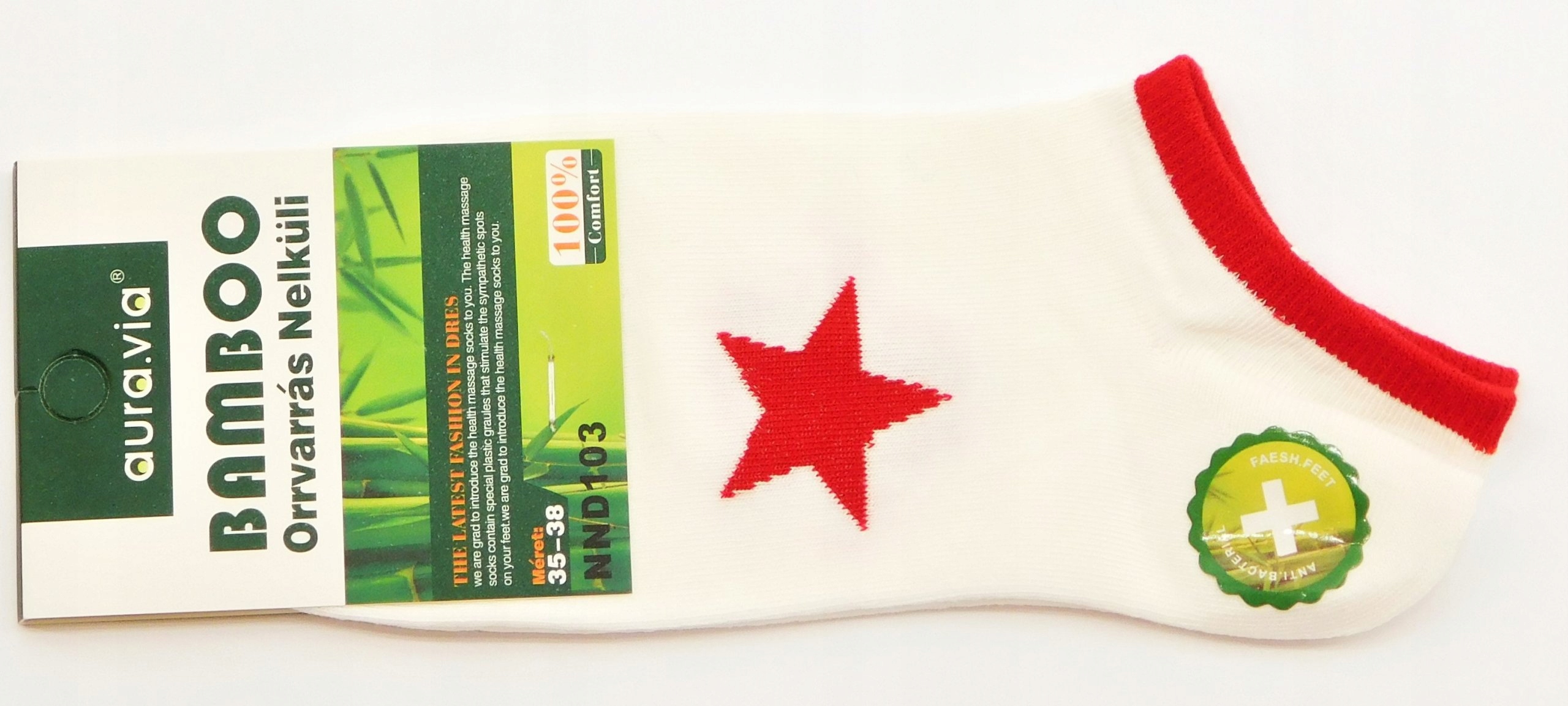 

Skarpetki-stopki Aura-gwiazda bambus ecru 38-41