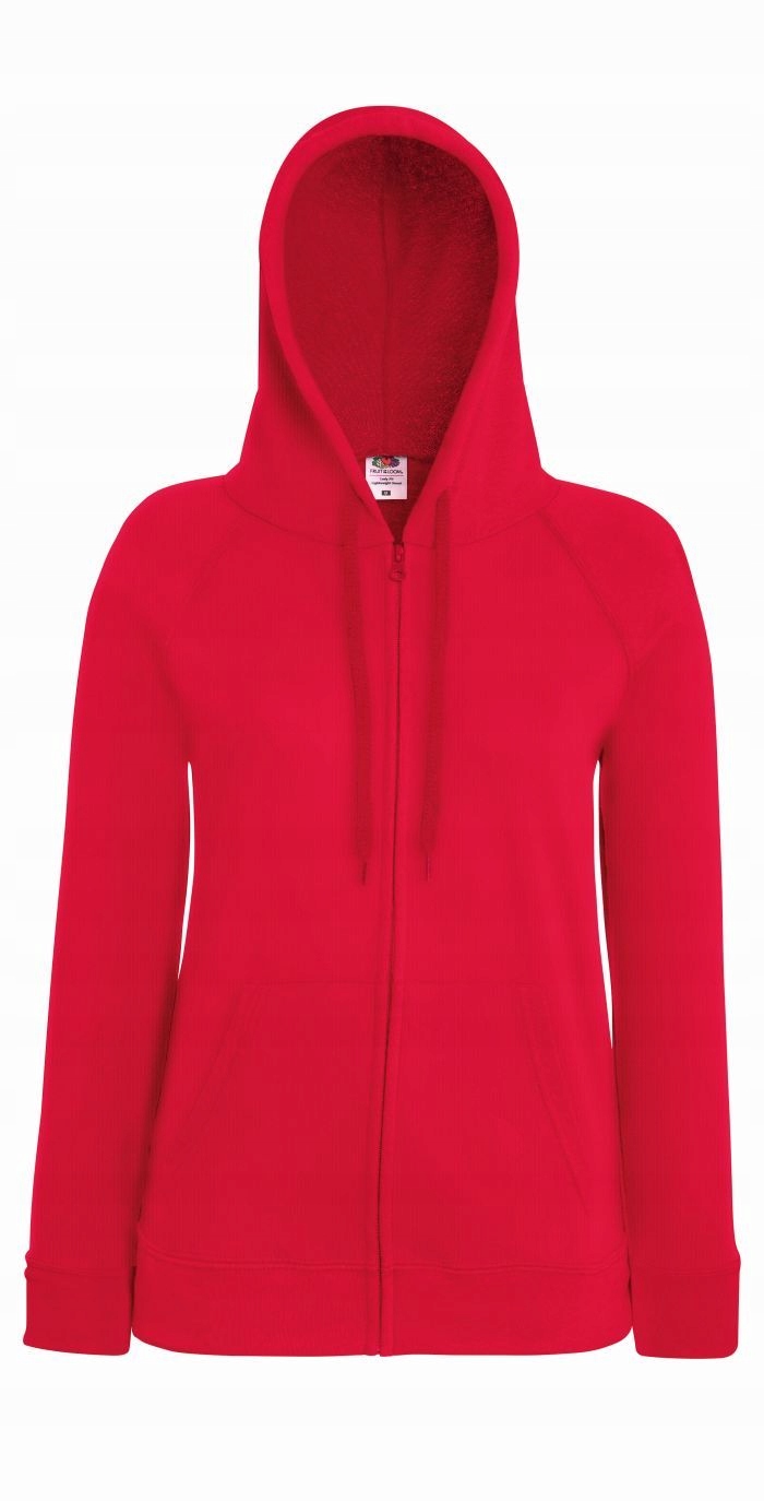 

Fruit Of The Loom Damska Bluza Kaptur Zamek Red S