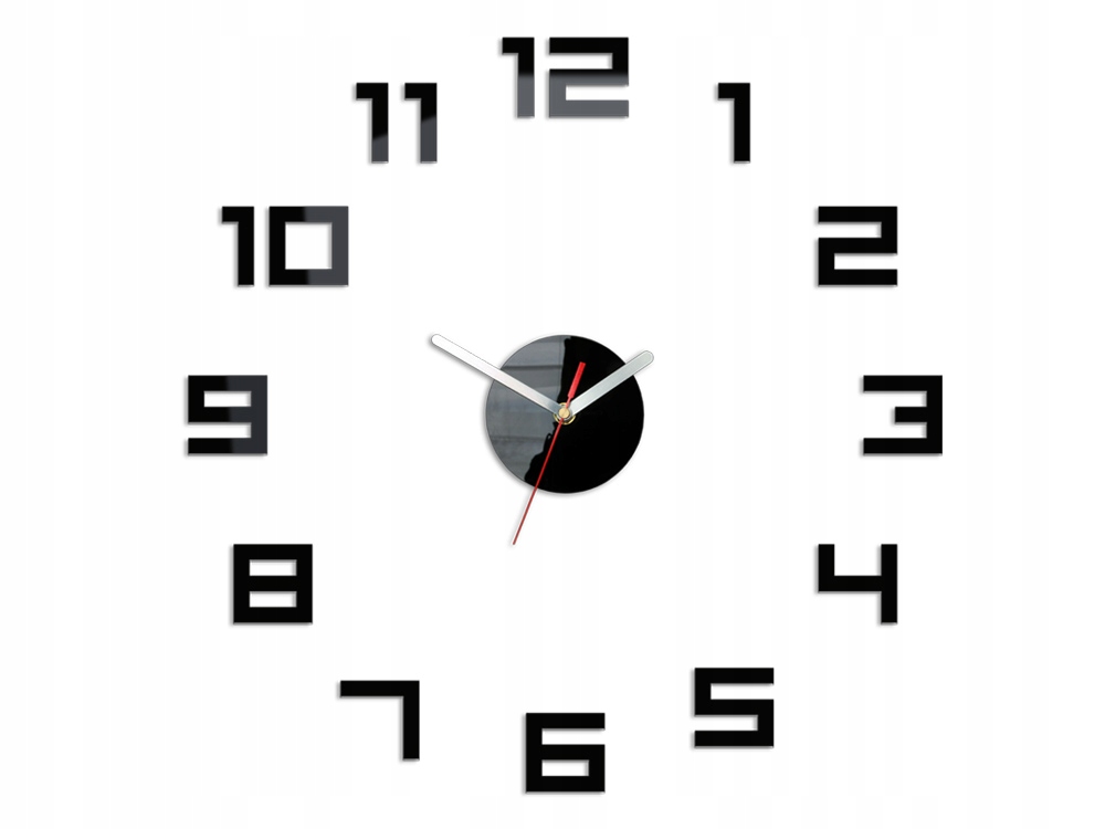 

Zegarna Ścianę Ultra Cichy Digit Czarny