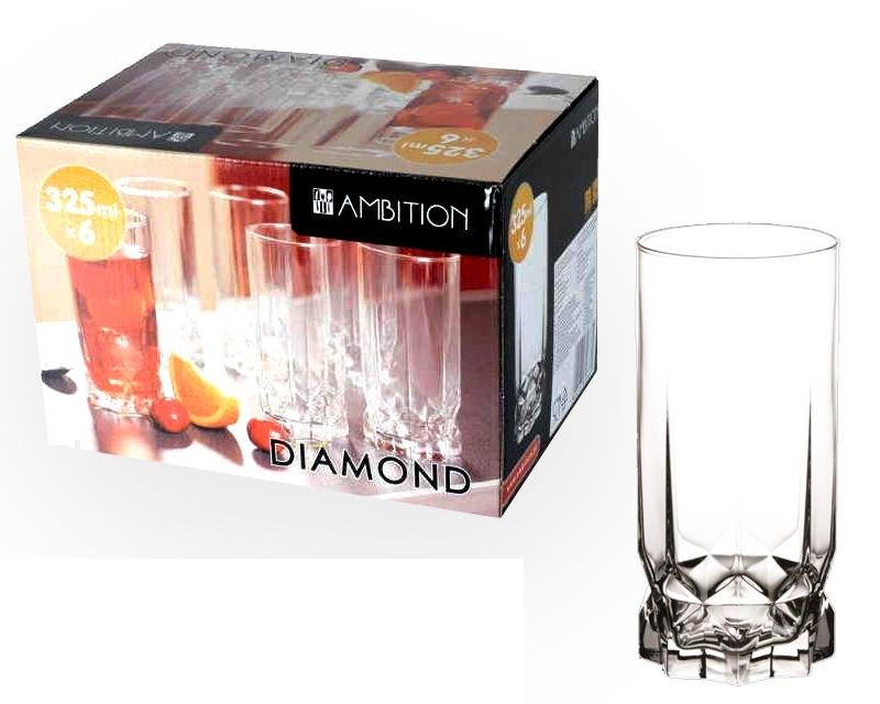 

Komplet Szklanek 350ML Ambition 6EL Diamond drinki