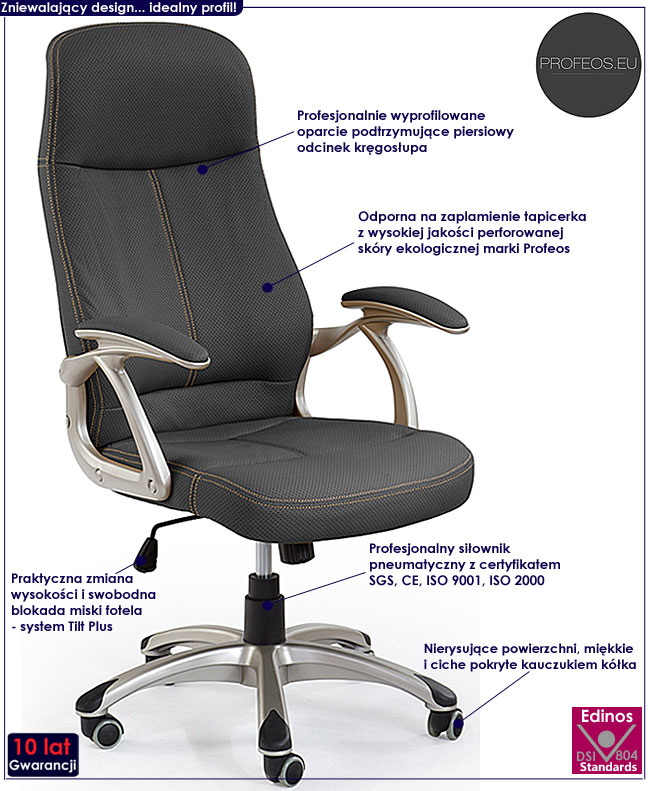 FOTEL OBROTOWY = BIUROWY KOMPUTER KRZESŁO = CZARNY Kod producenta HQ478