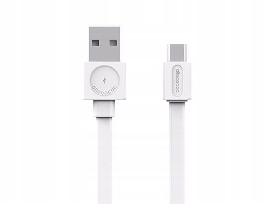 

allocacoc USBcable microUSB Flat - biały 1,5m