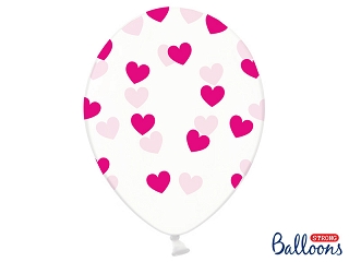 

Balon 30cm przeźroczysty serca wesele dekoracja