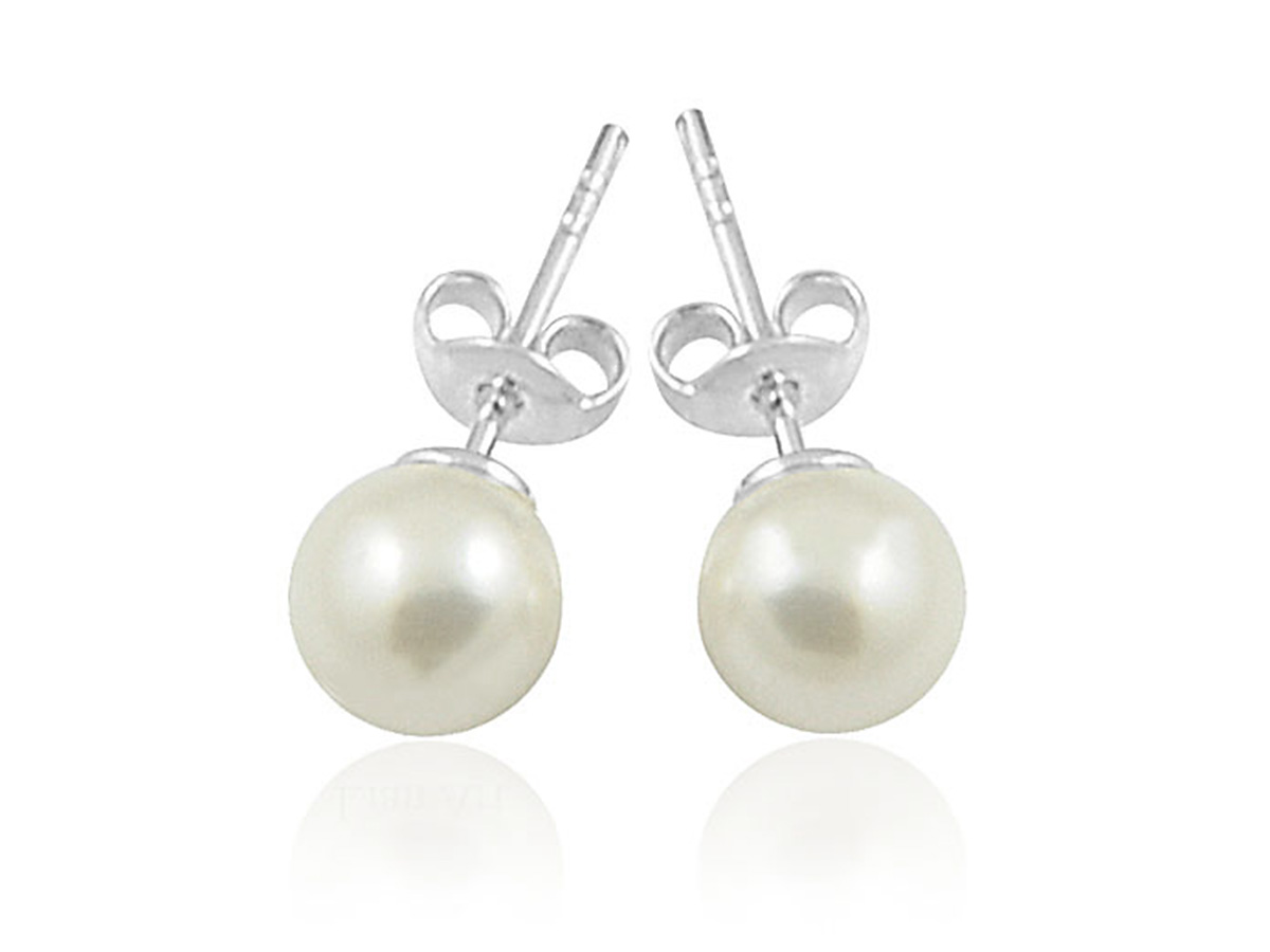 

Kolczyki Z Perłą Swarovski 6MM Srebro 925 Kolory