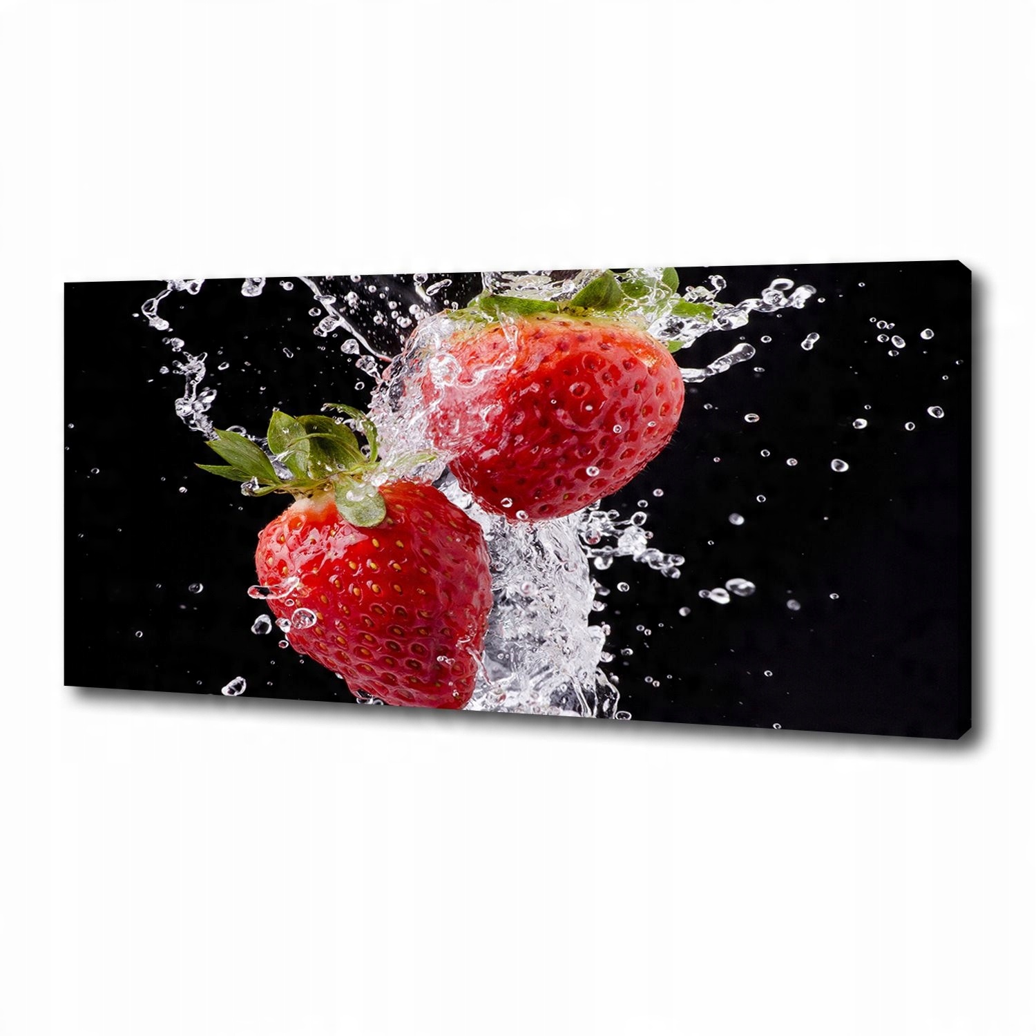 

Foto obraz na płótnie Truskawki i woda 125x50 cm