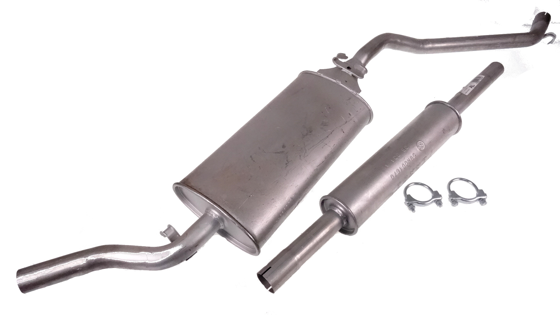 TŁUMIKI VW GOLF II 2 1,3 1,6 1,6D KOMPLET EL.MONT.