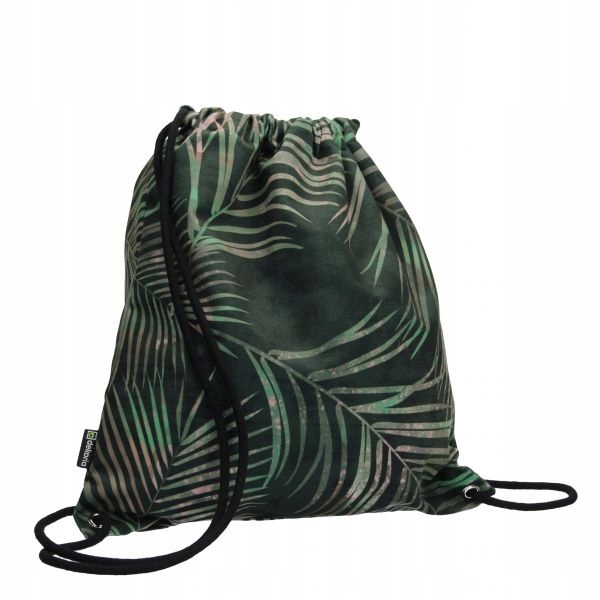 

Dekoria Plecak- worek green leaves velvet
