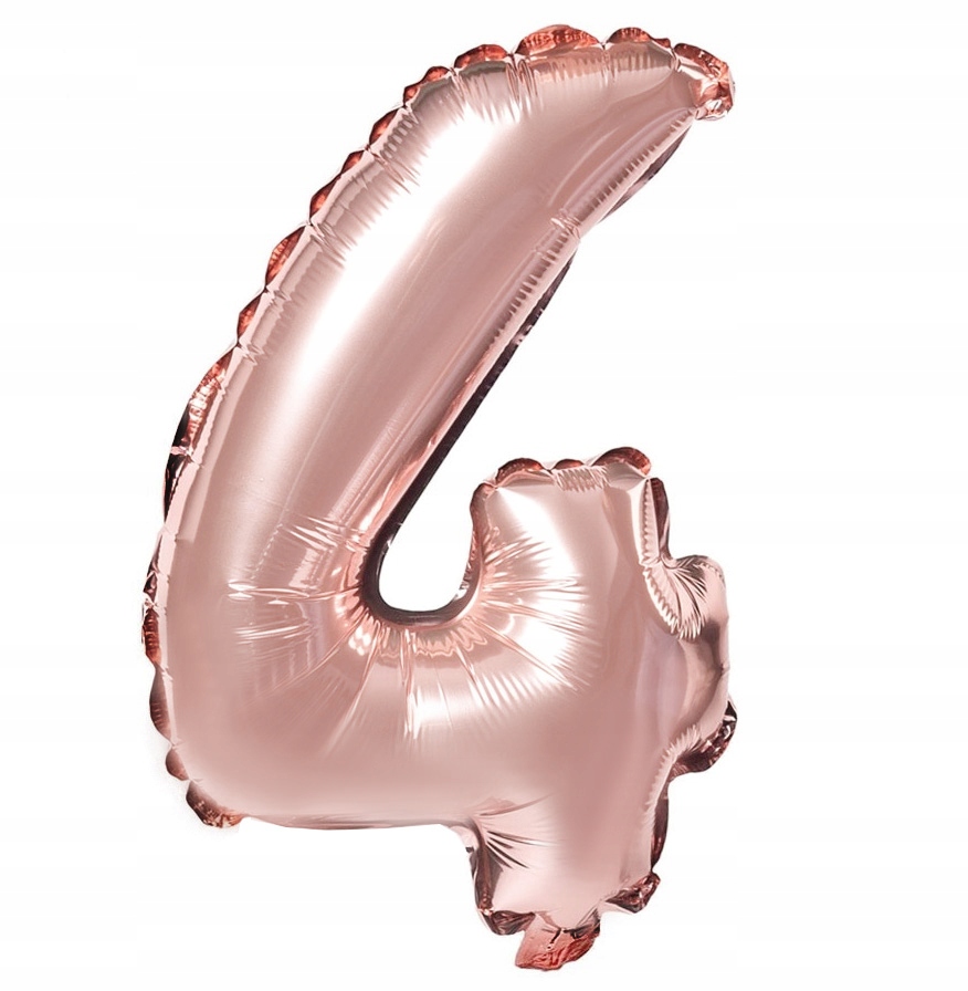 

Balon Foliowy Cyfra 4 Ślub Wesele Rose Gold 80CM