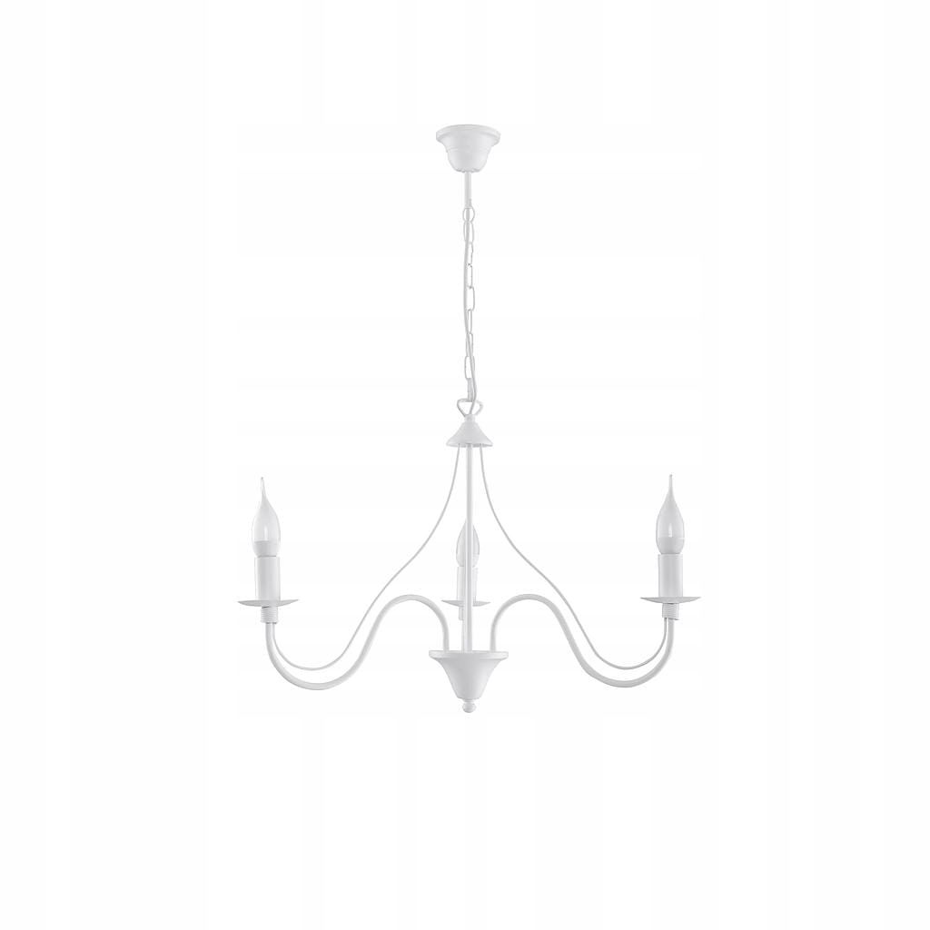 

Klasyczny żyrandol Minerwa 3 biały świeca świeczka